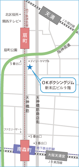 ＯＫボクシングジム周辺地図